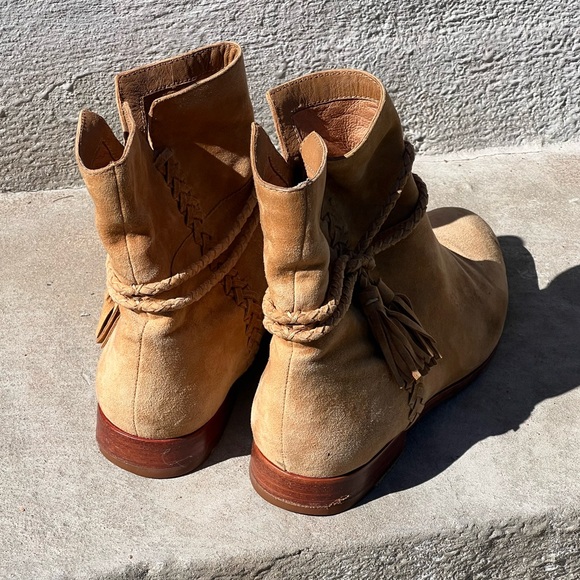 Frye Tina Whipstitch tassel ankle boots sz 8.5 - Picture 7 of 7